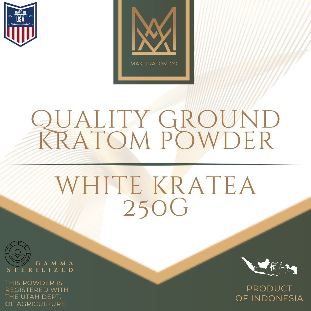 250g White Kratea Ground Kratom Powder White Kratea 250G Ground Kratom Powder